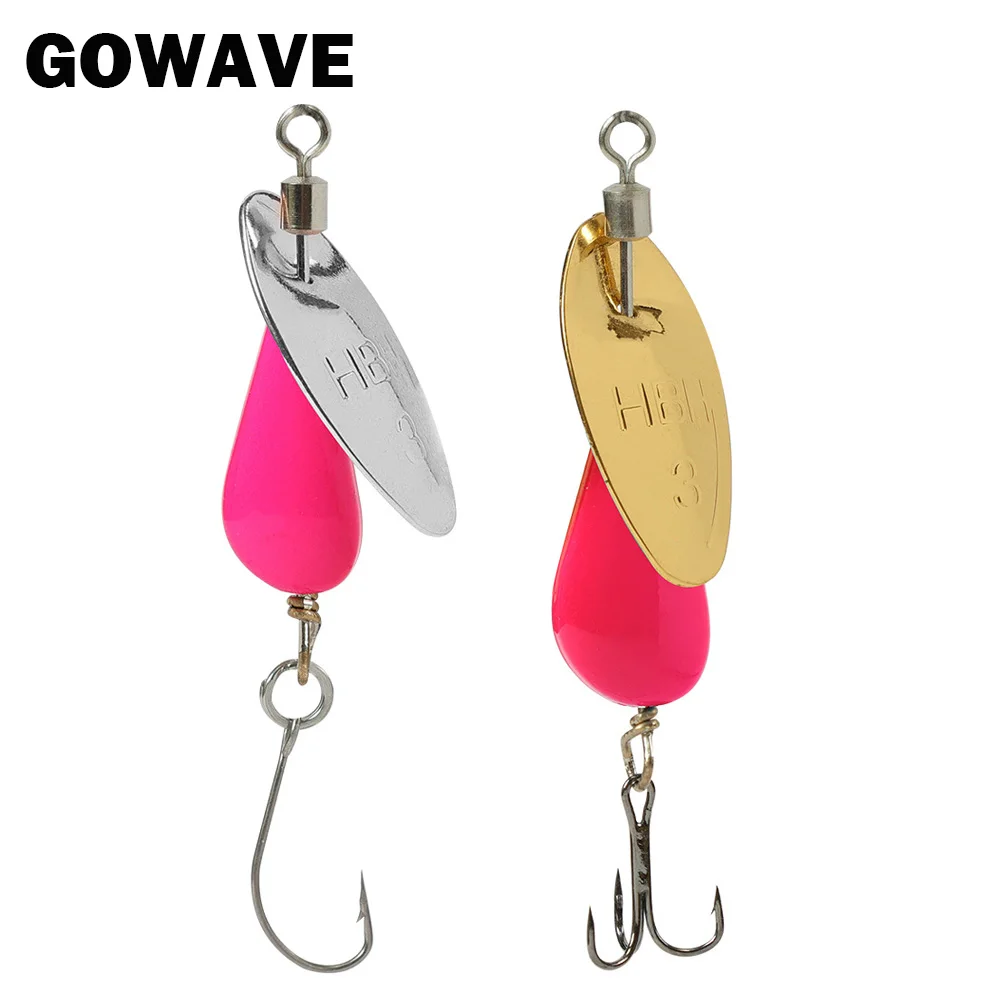 GOWAVE AR-S 수제 회전 스피너 미끼, 송어 농어 연어 루어 낚시용, 텅스텐 작은 구리 스푼 미끼, 스트림 5g, 7g 