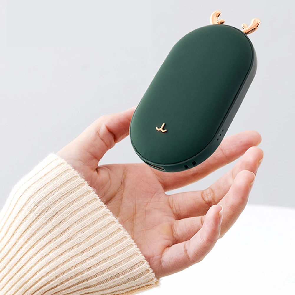 2 in 1 Electric Hand Warmer 5200mAh Power Bank Electric Pocket Heater Portable Hand Warmer Hunting Golf Camping Gear Warm Gifts
