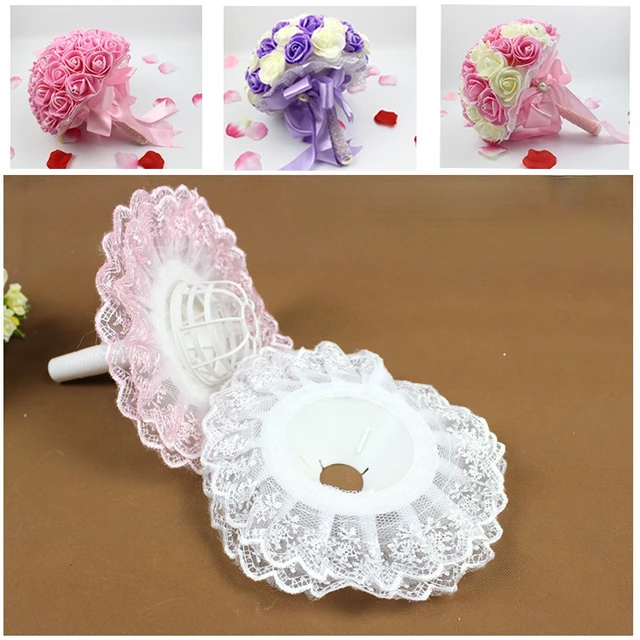 1pcs Beautiful DIY Bouquet Flower Lace Collar Trim Without Bouquet