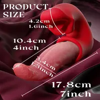 3 IN 1 Zunge Schaukel Tease Vibrator Mund Beißen Klitoris Nippel Stimulator Klitoris G-punkt Vergnügen Werkzeuge Sex Spielzeug für Frauen Paare 5