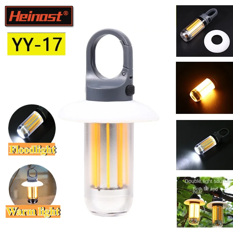 Mini LED Camping Lights Warm white Dual-light Flashlight Multifunctional Emergency Lighting Keychain
