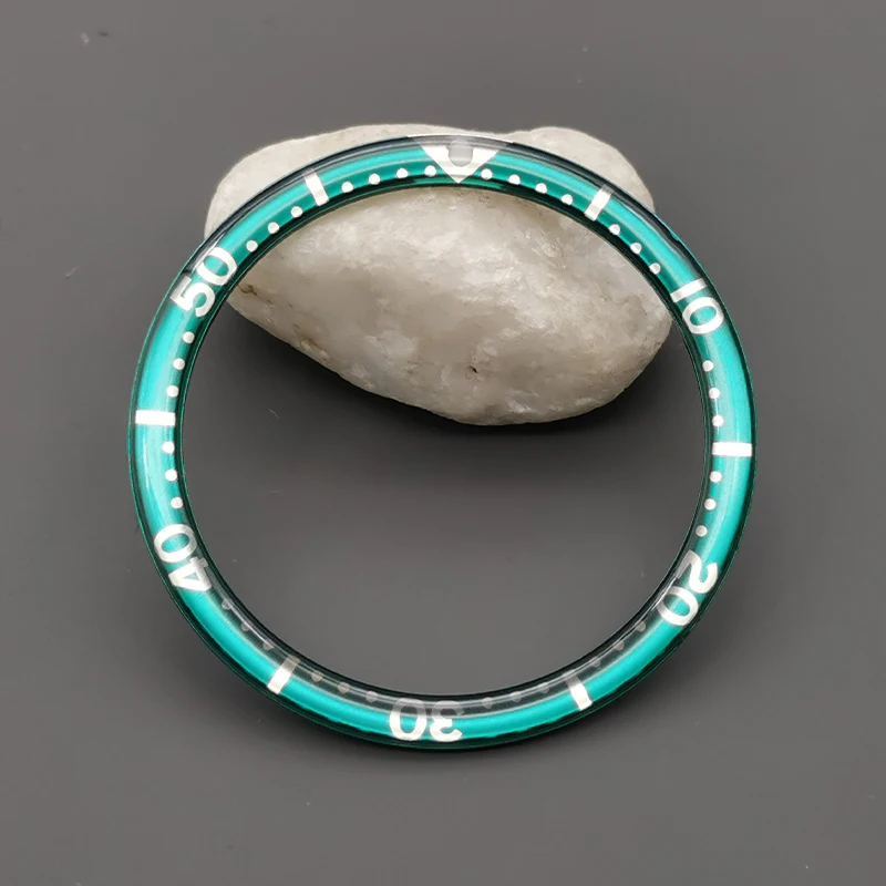 Flat Resin Aluminium Bezel Insert for Watch Cases - 39mmx32mm