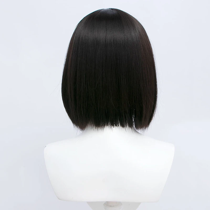 Generic Black Heat-Resistant Synthetic Wig for Halloween and Cosplay Events