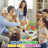 48 Blocks Brick Toy Balance Stacked TetraTower Game Swing High Russian Building Blocks happy Stack Kid Desktop Toy Stacked high 2