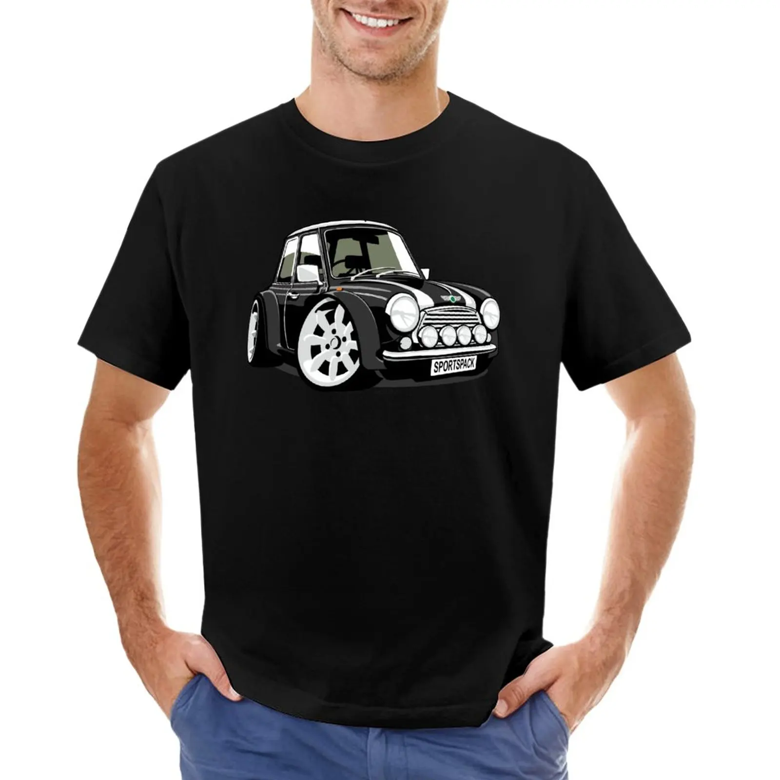 

Classic Mini Sportspack caricature black T-Shirt Oversized t-shirt tees customized t shirts boys white t shirts men t shirt