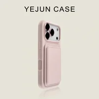 Luxury liquid shockproof card holder phone case for iPhone 17 16 15 13 14 Pro Max soft silicone card slot wallet protect cover - Image 3