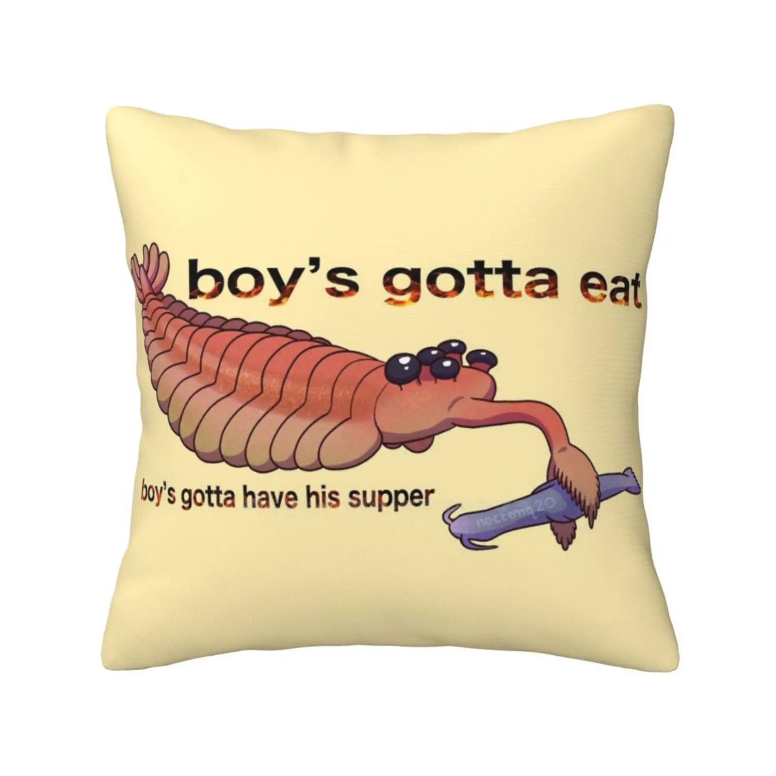 Opabinia Regalis: Il Ragazzo Deve Mangiare Morbida E Confortevole Federa Opabinia Regalis Cambrian Sea Creature Estinto Meme Paleozoic