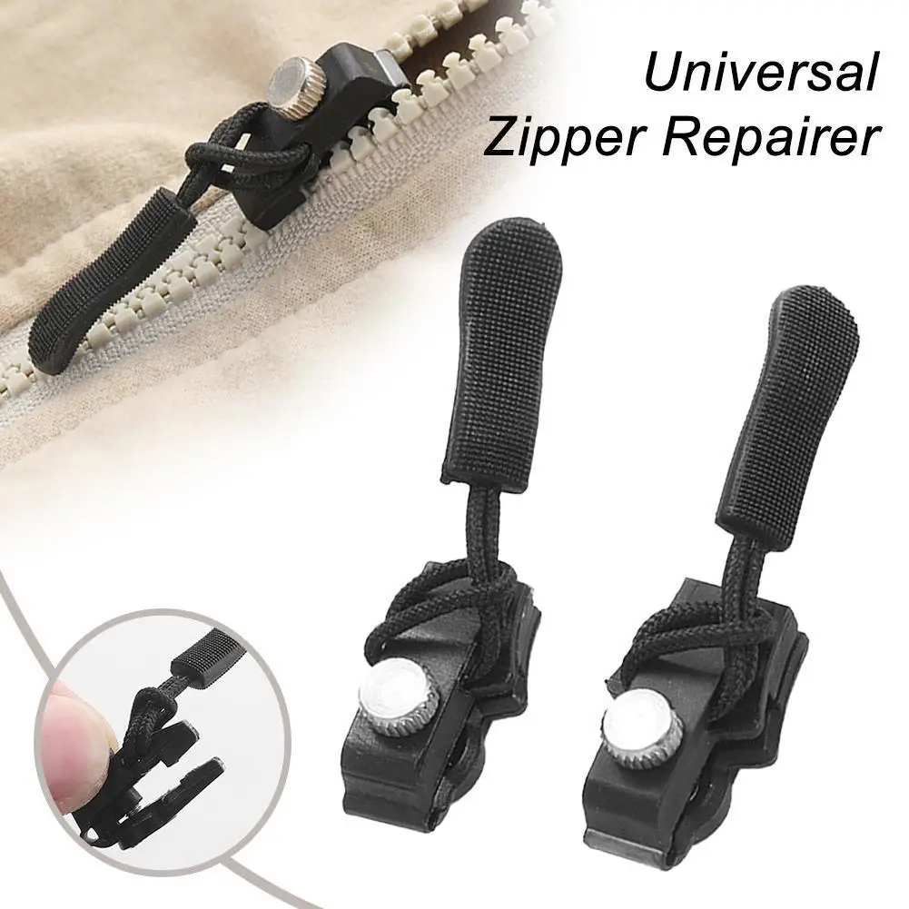 2pcs Zipper Repair Kit Instant Fix Repair Kit Replacement Zip Slider Teeth Multifunctional Clothing Replacement Zipper S/M/L