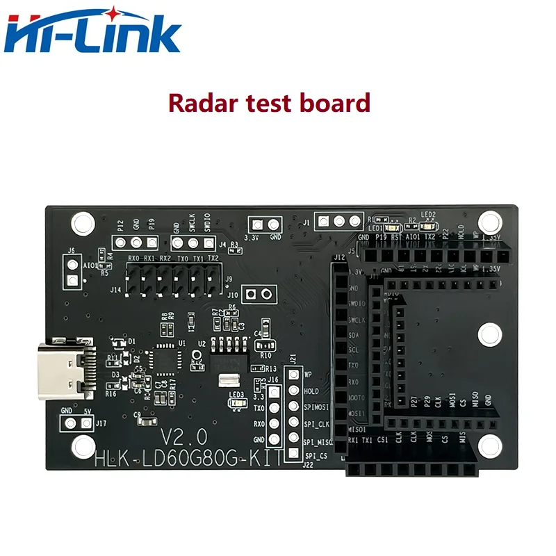New 1MB flash Respiratory Real-time sign monitoring 2T2R PCB Human respiratory heart rate detection radar module LD6002 6