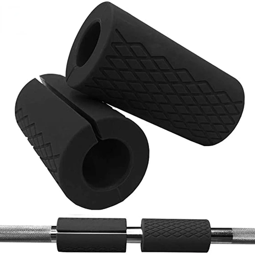 2PC-Dumbbell-Barbell-Grips-Bar-Handles-Silicone-AntiSlip-Protect-Pad ...