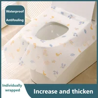 5Pcs Portable Individually Large Waterproof Toilet Cover Anti slip thickening Toilet Seat Covers Disposable for Toddlers Adults 2