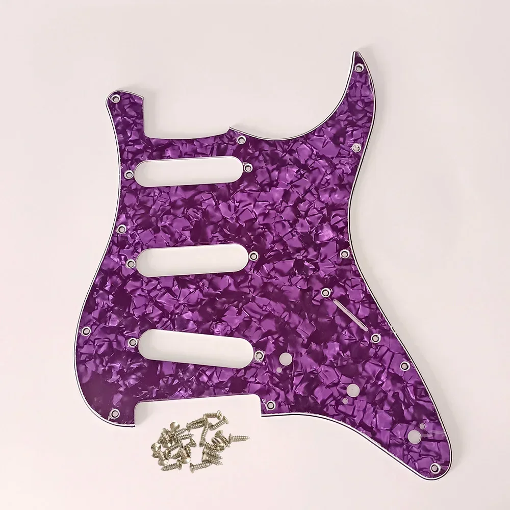 1pc Gitarre Schlagbrett SSS 11 Loch Pick Guard Scratch Platte & Schrauben für FD ST Elektrische Gitarre Schlagbrett Scratch platte Multi Farbe – Detail 6