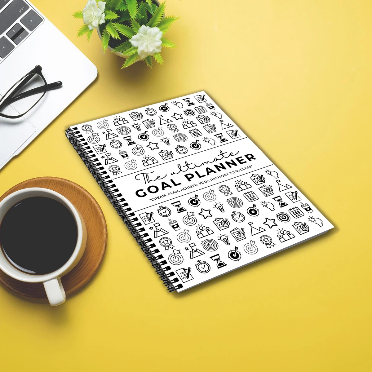 Goal Planner ,Daily,Weekly,Monthly,Yearly,Quarterly,Long Term,Smart Goal Setting Kit,Goal Progress Tracker