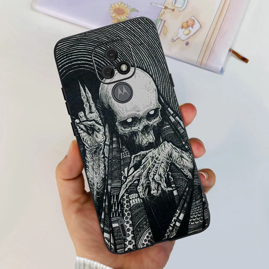Stylish Painted Soft Silicone Phone Case for Motorola Moto E7 Series
