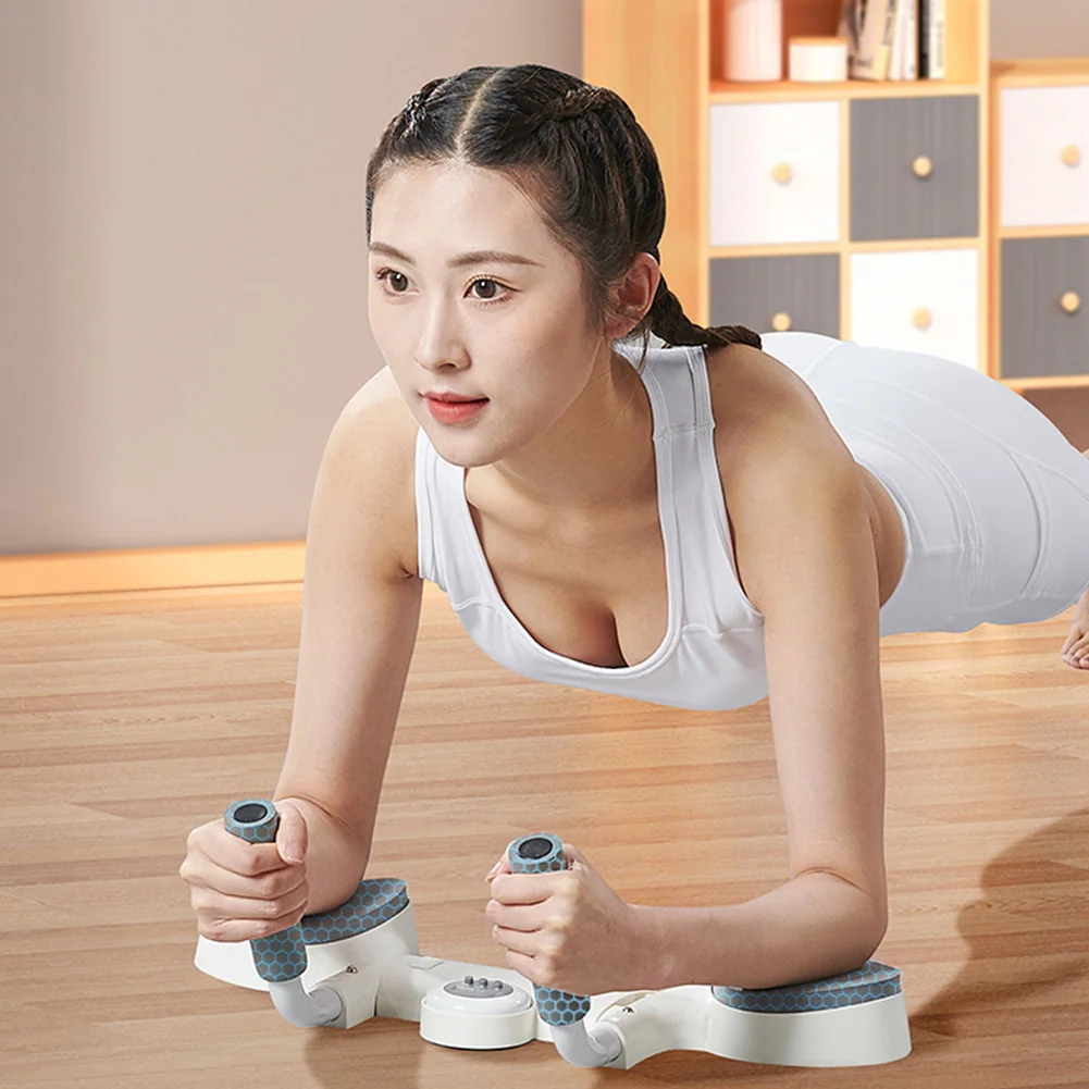 Plank Trainer Multifunctional Adjustable Timing Intelligent Counting Push Up Board with Storage Bag for Fitness Plank Trainer