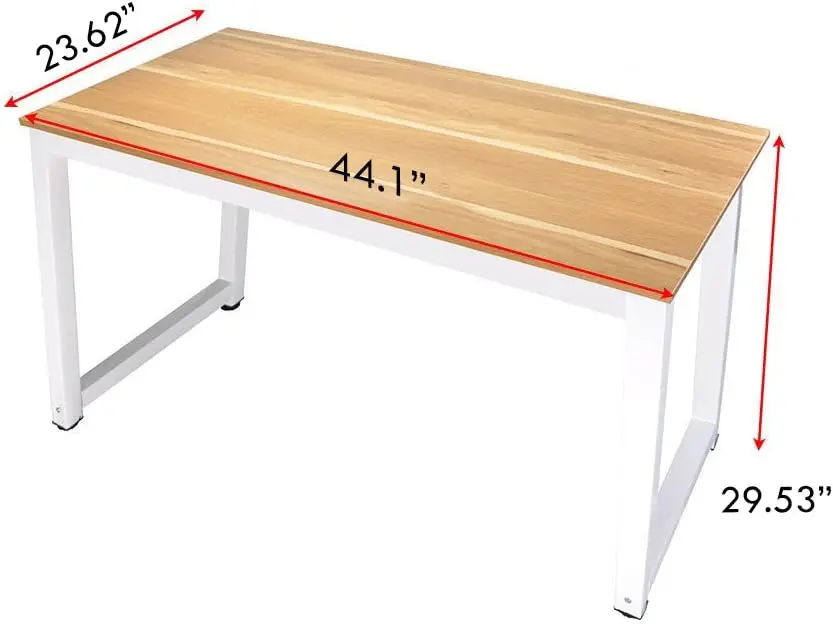 "44-inch wooden laptop desk for pc, study, and gaming - home office furniture"