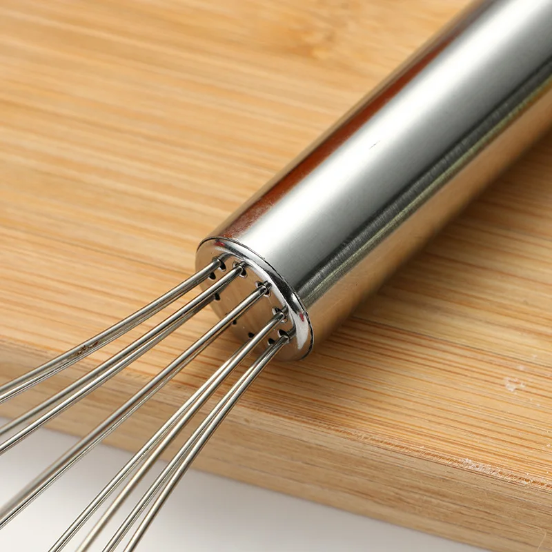 8/10/12-Inches Stainless Steel Egg Beater Hand Manual Whisk Mixer Blender Kitchen Tools