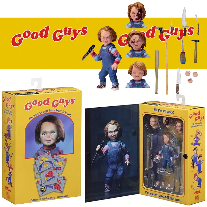 In Magazzino Neca Good Guys Ultimate Chucky 2 Doll Pvc Action Figure Model Toys Joint Mobile Doll Regalo Creativo Per Freinds