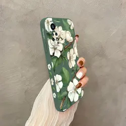 Green Leafy Jasmine Phone Case Cover - Redmi Note 77Pro (Dark Green)