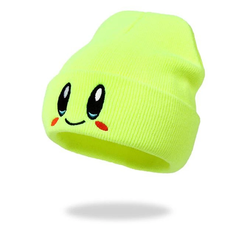 Hot Sale Cute Eye Embroidery Beanie Trendy Candy Color Couple Beanies Casual Knit Hats For Women & Men