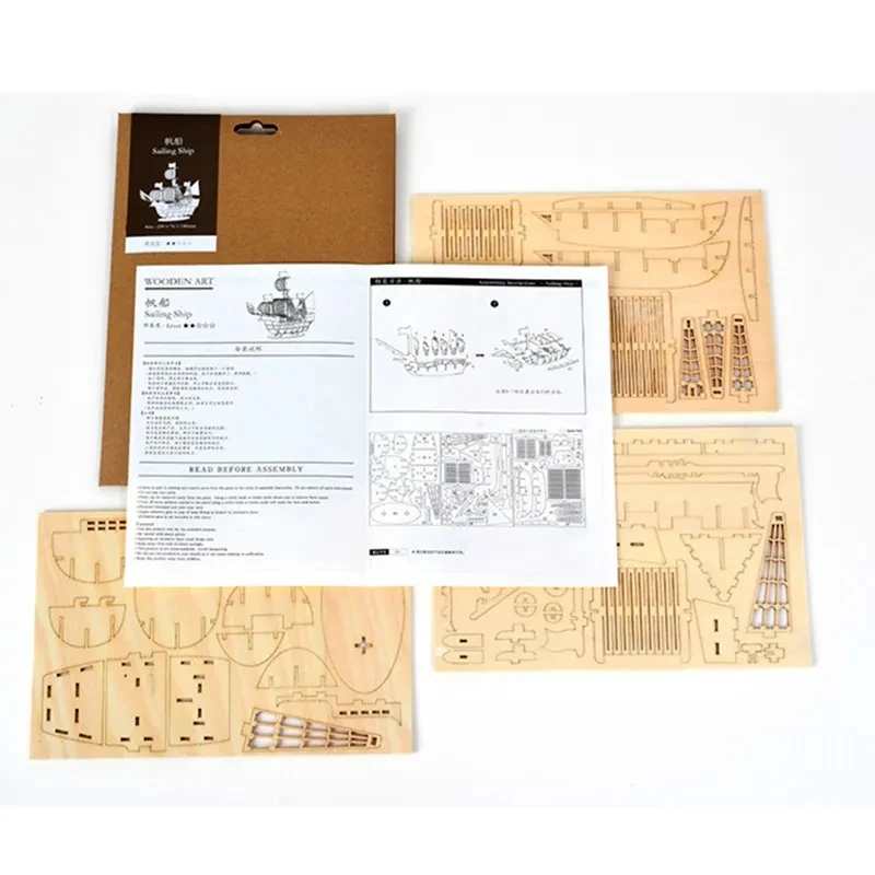 Children 3D Wooden Puzzle Simulation Animal Assembly Skeleton Model Toy for Kids DIY Hands Craft Wood Puzzle Games Building Kit