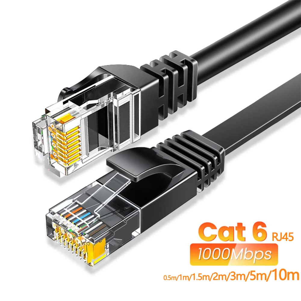 Ethernet Cable Cat6 Gigabit 1000Mbps Internet RJ45 Shielded Network LAN Cord for Laptop Router PC PS5 4 3 Xbox
