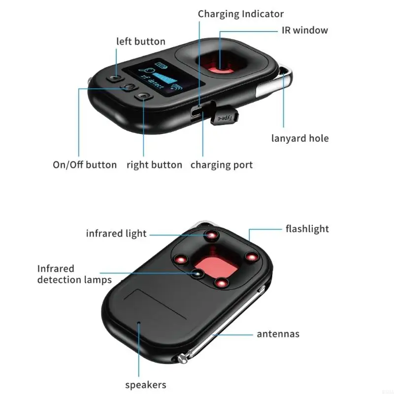 Portable Against Detectors Small Digital Detectors Small for Home & Travel Use R58A