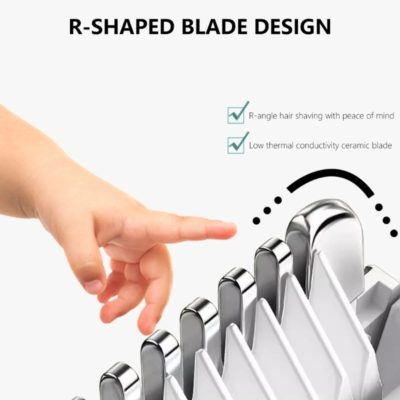 Cordless Haircut Machine Child Electric Hair Trimmer Baby Hair Trimmer Vacuum USB Rechargeable