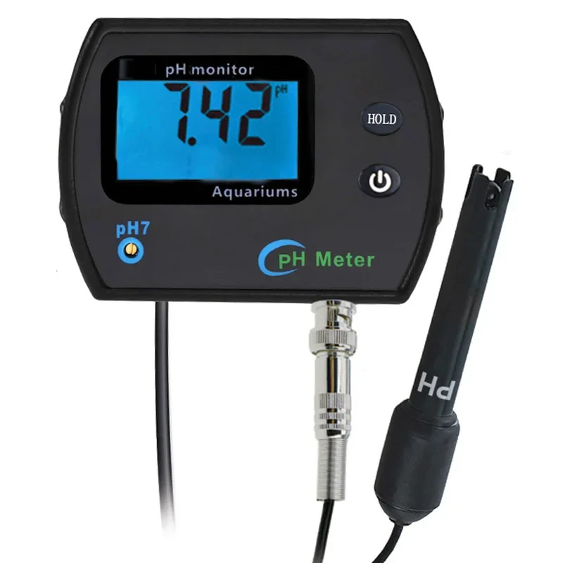 

Портативный цифровой измеритель PH, монитор качества воды, тестер кислотности 0,00-PH, большой экран с подсветкой и адаптером