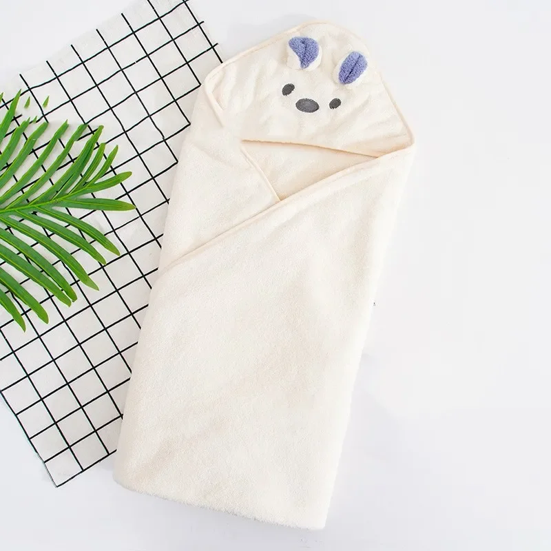 Newborn Baby Bath Towel Baby Towel Hooded Newborn Blankets Velvet Swaddle Blanket Infant Towels Kids Beach Blanket