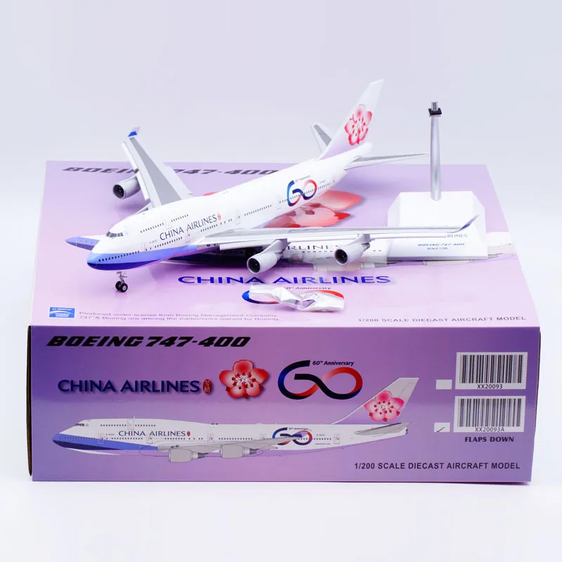 

Φ 1:200 China Airlines JC Крылья BMIT 18210 B747-400 взрослые Поклонники коллекционные сувенирные подарки