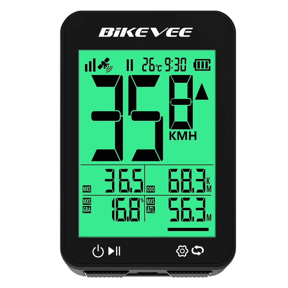 Ordinateur de vélo GPS sans fil numérique