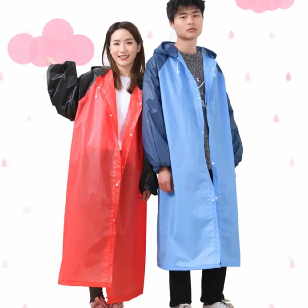 EVA Practical Long Hooded Rain Coat Lightweight Long Raincoat Waterproof for Travel raincoat poncho