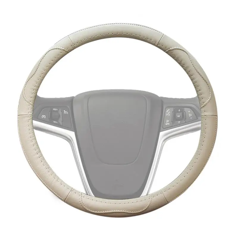 

Car Steering Wheel Cover Universal Car Wheel Protective Cover Non Slip Leather Designed For 14 1/2 To 15inch 37 To 39cm Steering