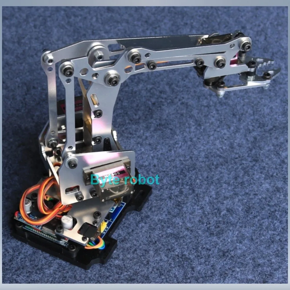 MG90S 4 자유도 로봇 팔, 금속 서보 MeArm 포함, 아두이노 로봇 팔 DIY 키트, 앱 제어, 기계식 클로 클램프, 프로그래밍 가능 키트