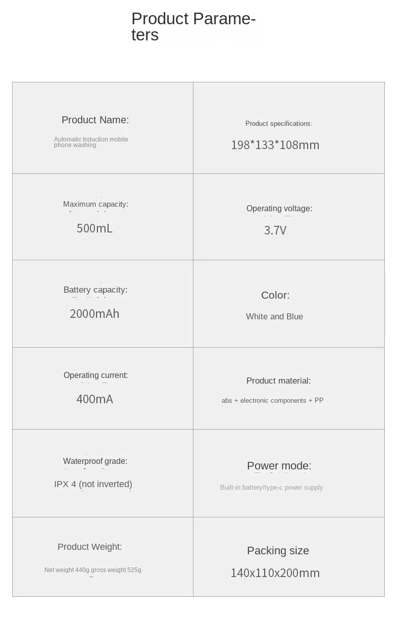 Description Picture 5 of item500ML Automatic Foam Soap Dispenser Large Screen Time Display Touchless Infrared Sensor Liquid Soap Machine Pump Hand Sanitizer