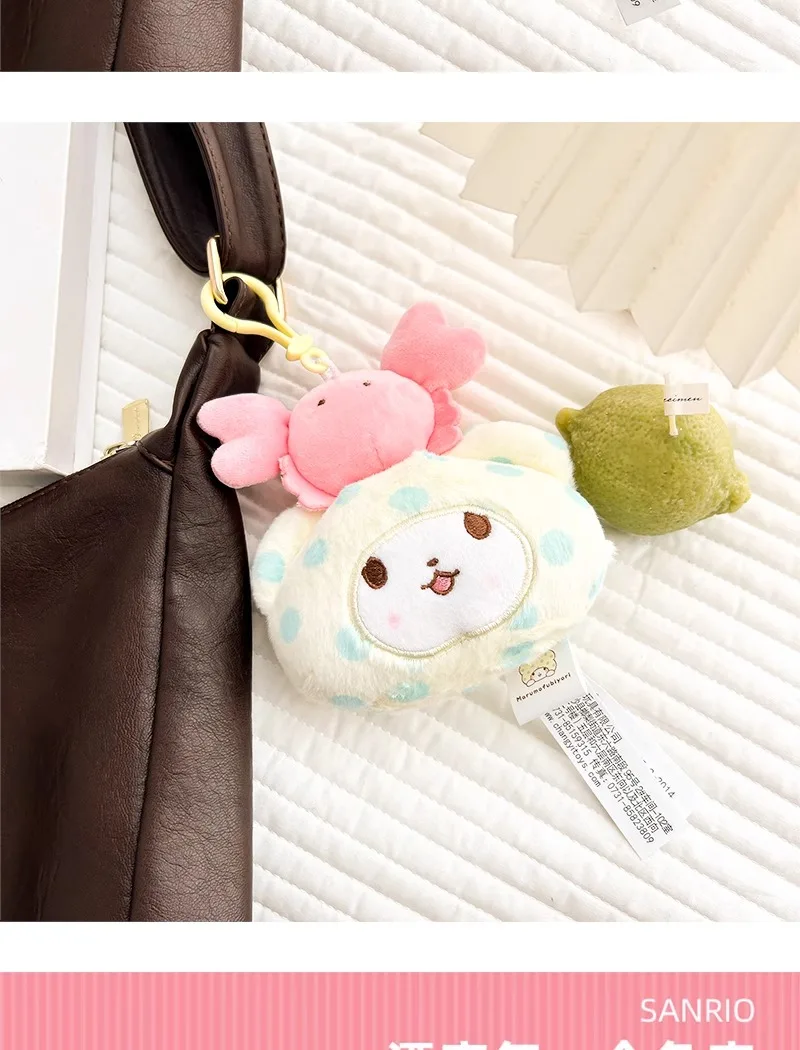 Echte Sanrio Marumofubiyori Bär Cinnamoroll Plüsch Spielzeug Schlüsselbund Kawaii Kleine Anhänger Schlüsselring Kinder Stofftiere Geburtstag Geschenke – Detail 9