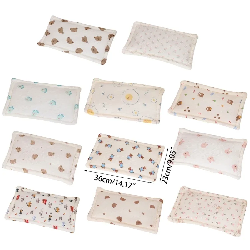 Soft & Breathable Newborn Pillow Cotton Baby Bedding Pillow Provide Comfortable Rest for Infants for Boys Girls Durable 6