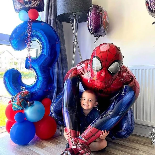 Globos de papel de aluminio de Los Vengadores para niños, decoraciones 3D  de Spiderman, decoración de fiesta de cumpleaños, Globos de aire, regalo de  juguete para Baby Shower - AliExpress