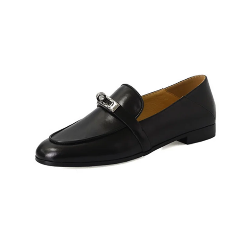 

Ladies Shoes On Offer Metal Fastener Design Slippers Summer Flat Heels Women Loafers Lazy Slip-ons Zapatos Chaussure Femme