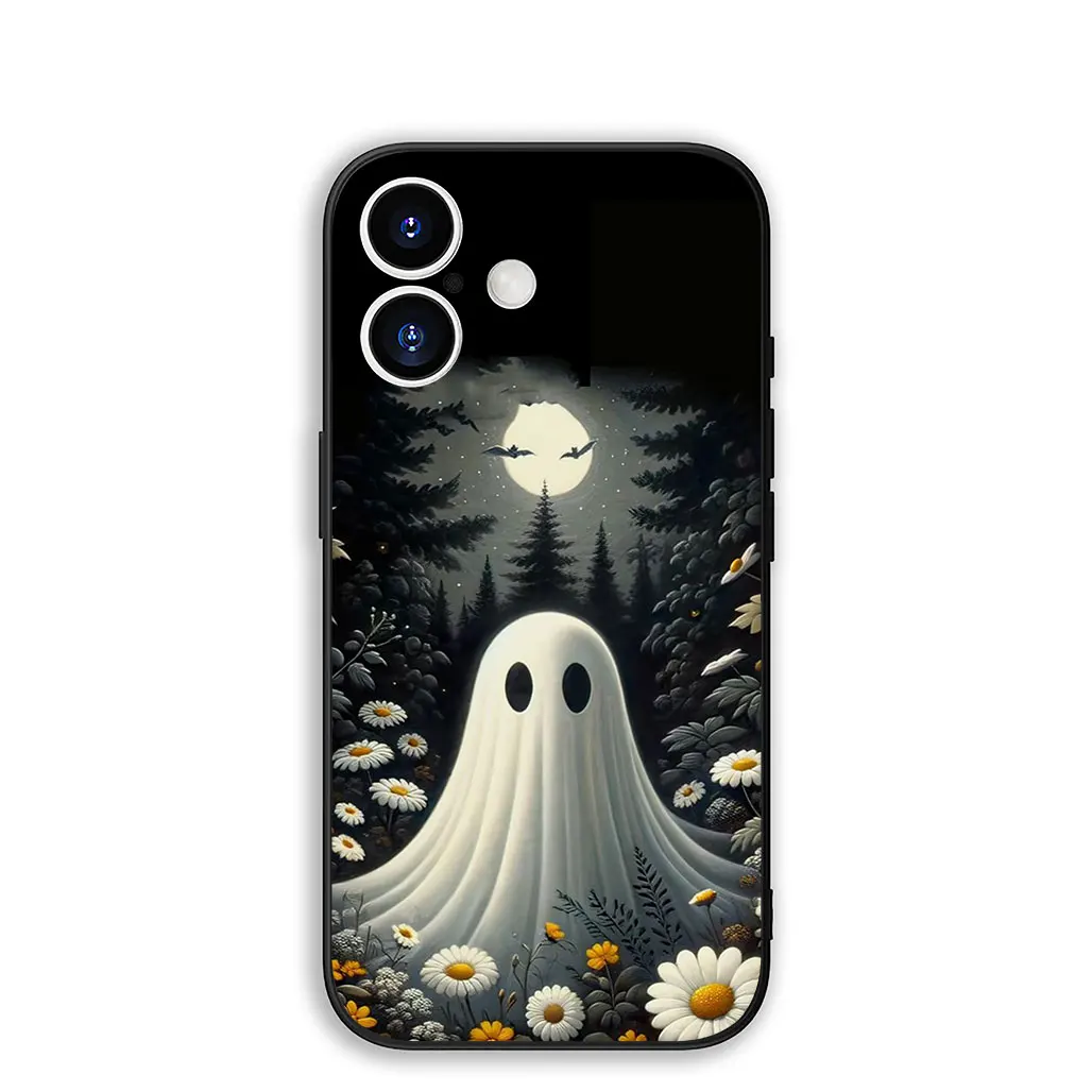 Little Ghost Halloween Pumpkin Flower Phone Case