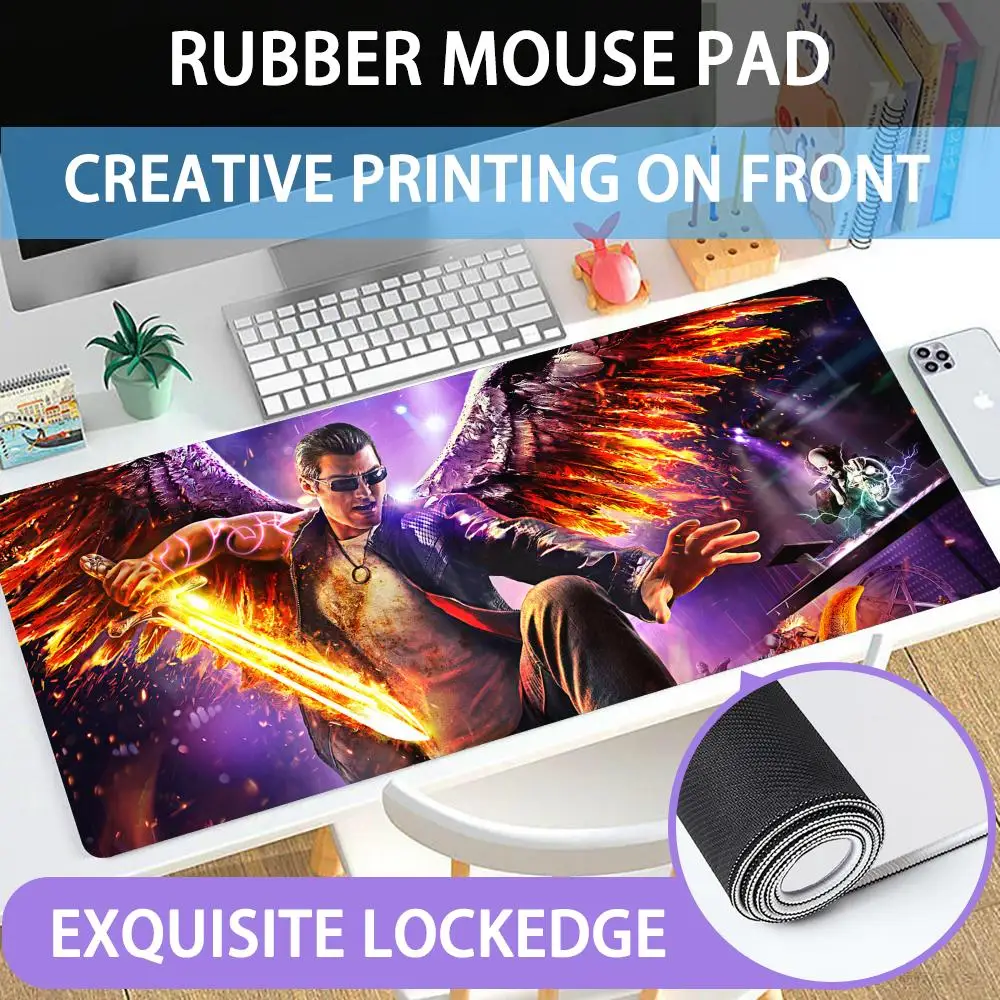 Sinister Saints Row Mouse Pad Large Rubber Mouse Pad With Edge-Locking Computer Mouse Pad Hd Printing Desk Pad And Keyboard Pad