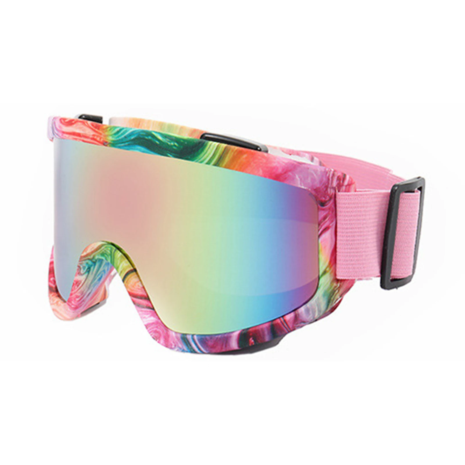 Enhanced Outdoor Snow Sports Ski Goggles with Colorful Anti-Glare Lens