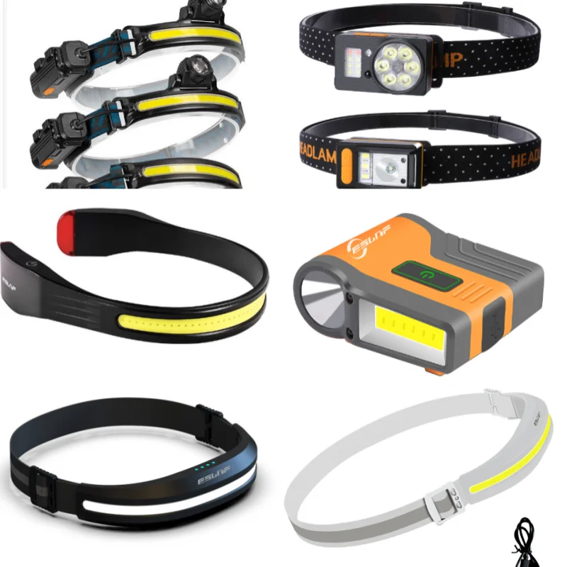 

Free shipping New COB headlamp LED mini headlamp hiking camping outdoor riding headlamp running light night running fishing head