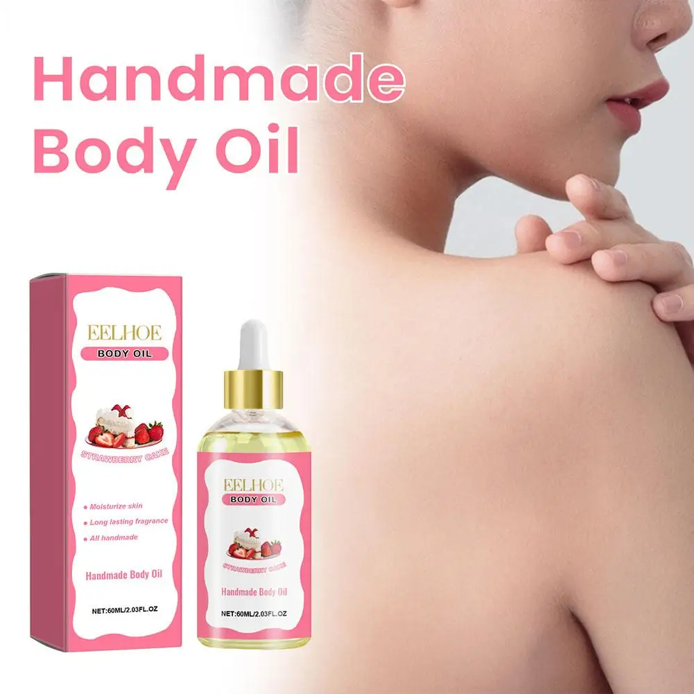 

Strawberry Body Oil Moisturizing Natural Strawberry Body Massage Oil 120ml Lightweight Handcrafted Body Oil For Soft Moistu A7W0