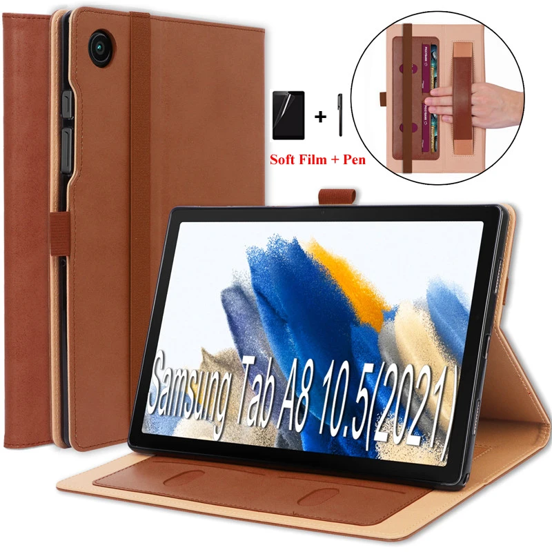 For Samsung Galaxy Tab A8 SM X200 X205 Case Luxury PU Leather Smart