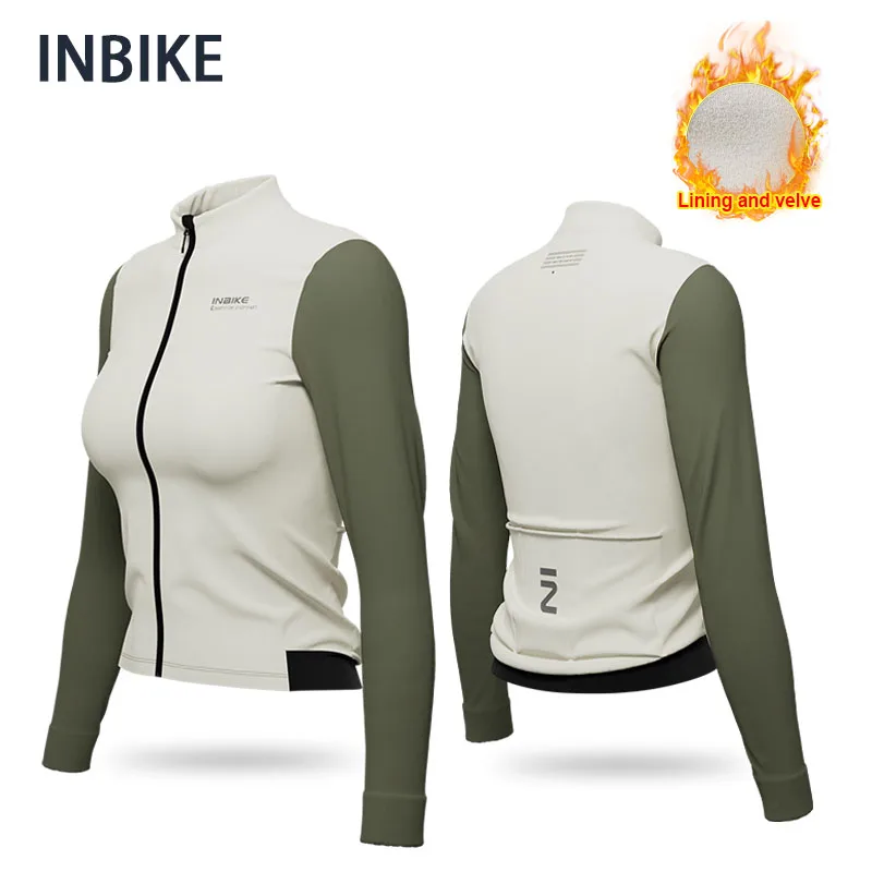 

INBIKE Women's Winter Long Sleeve Cycling Jersey Maillot Ciclismo Mountain Bike Clothing Cycling Shirt Warm