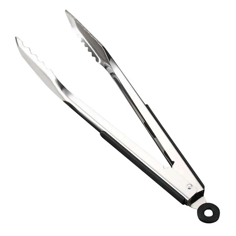 

Long BBQ Tongs Non-Slip Handle Stainless Steel Utensils Clip Salad Bread Clamp Heavy Duty For Cooking Grilling Turning Food