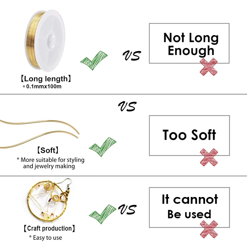 Premium Multi-Gauge Soft Brass Wire Coil - 1-100m Lengths