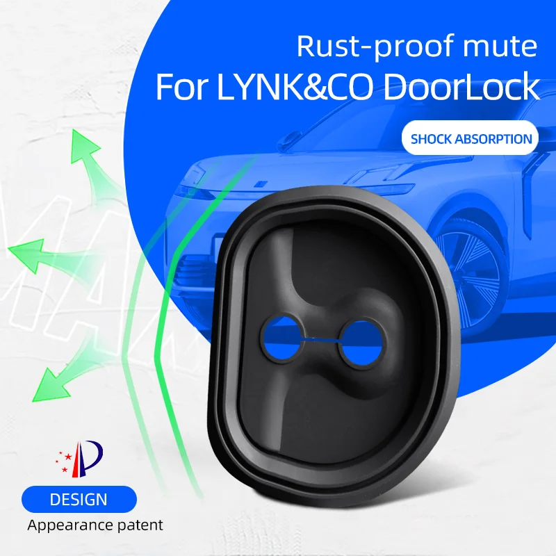 

4pcs Car Door Mute Damping Cushion Silicone Door Lock Buckle Car Door Anti-Collision Protective Cover For LYNK&CO 01 02 03 06 08